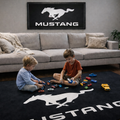 MUSTANG Premium Luxury Rug (60x87) INCH (150x220) cm Home, Garage & Display Carpet Auto Area Carpet, Car Garage Decor,Car Floor Mat