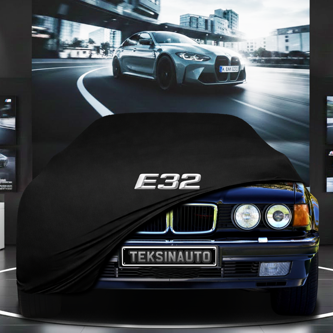 BMW 7 E32 (1986-1994) Custom Fit Indoor Car Cover Soft Stretch Black Gray Blue Red Dust Protection Garage Cover Laser Cut + Bag