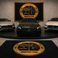 Mercedes Benz Affelterbach Premium Luxury Rug (60x87) INCH (150x220) cm Home, Garage & Display Carpet Auto Area Carpet, Car Garage Decor,Car Floor Mat
