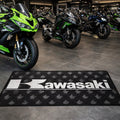 Kawasaki Premium Custom Rug (28x87) INCHS (75x220)Cm – Motorcycle Garage & Room Decor