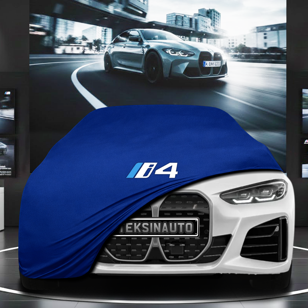 BMW İ4 G26E (2021-) Custom Fit Indoor Car Cover Soft Stretch Black Gray Blue Red Dust Protection Garage Cover Laser Cut + Bag