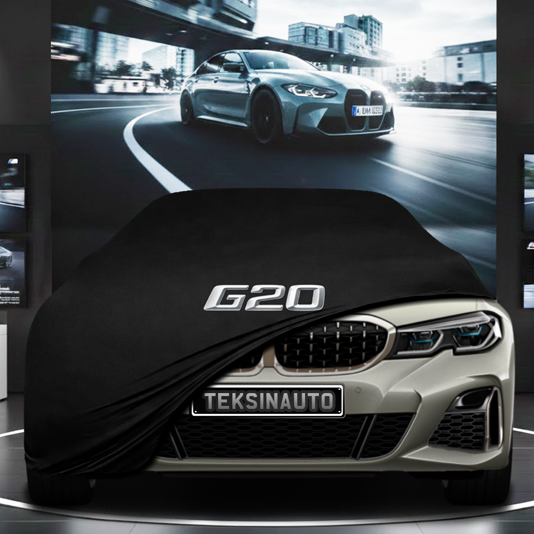 BMW 3 G20 SEDAN (2019-) Custom Fit Indoor Car Cover Soft Stretch Black Gray Blue Red Dust Protection Garage Cover Laser Cut + Bag