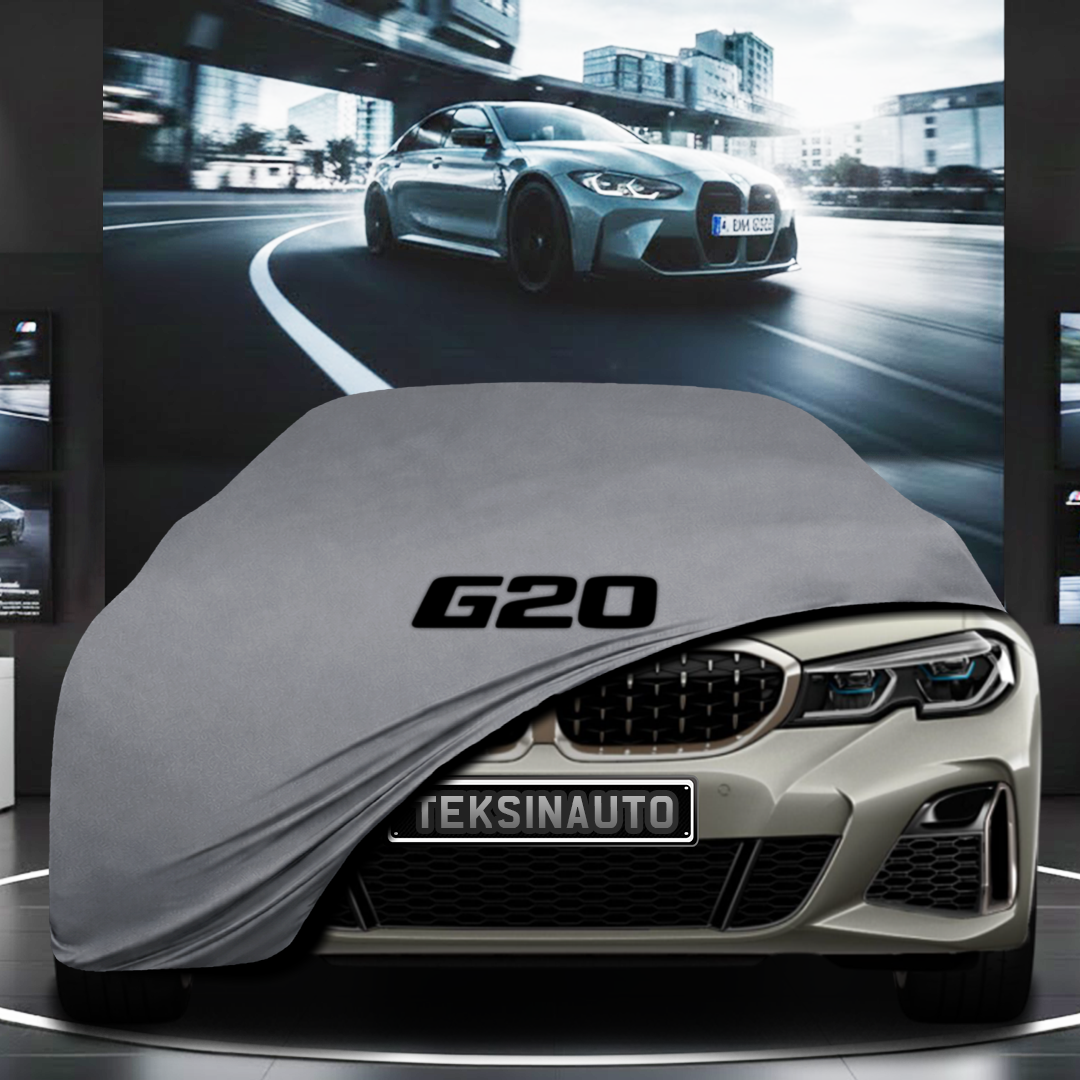 BMW 3 G20 SEDAN (2019-) Custom Fit Indoor Car Cover Soft Stretch Black Gray Blue Red Dust Protection Garage Cover Laser Cut + Bag
