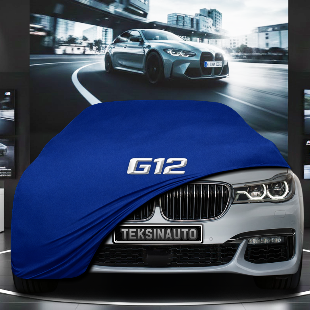 BMW 7 G12 LONG (2015-2022) Custom Fit Indoor Car Cover Soft Stretch Black Gray Blue Red Dust Protection Garage Cover Laser Cut + Bag