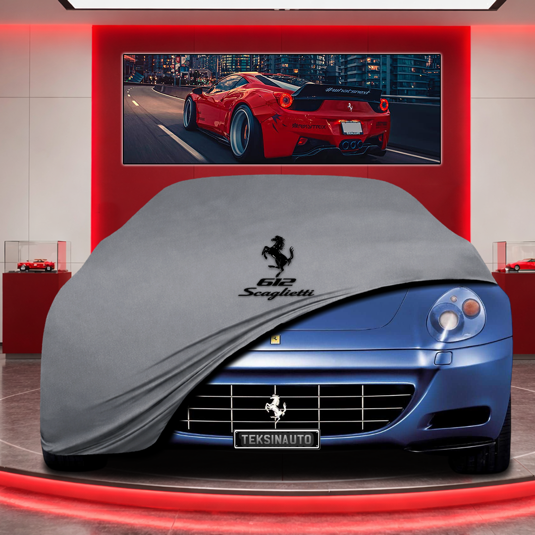Ferrari 612 Custom Fit Indoor Car Cover Soft Stretch Black Gray Blue Red Dust Protection Garage Cover Laser Cut + Bag