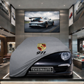 PORSCHE 911 997 Custom Fit Indoor Car Cover Soft Stretch Black Gray Blue Red Dust Protection Garage Cover Laser Cut + Bag