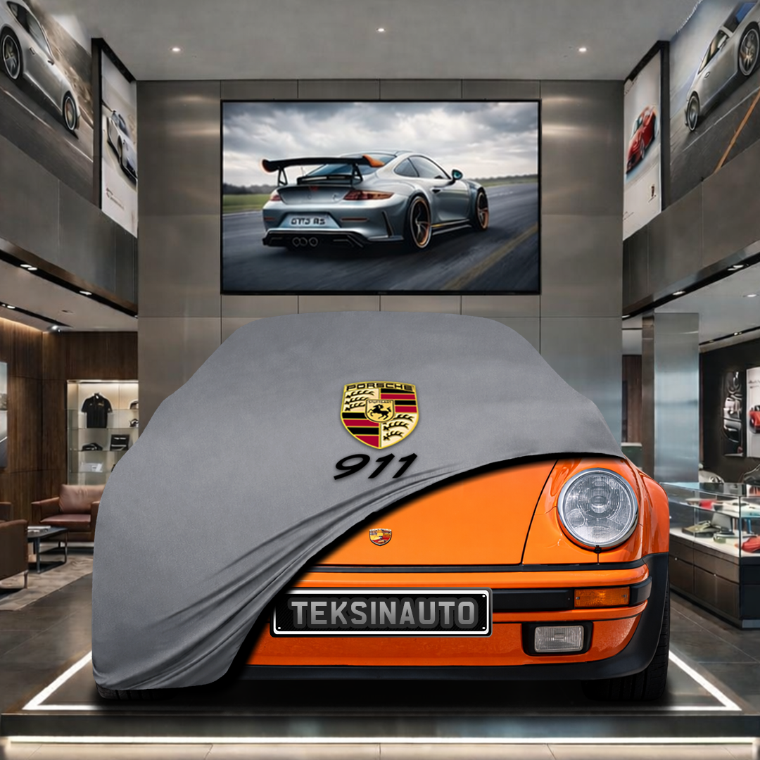 PORSCHE 911 TYPE 930 Custom Fit Indoor Car Cover Soft Stretch Black Gray Blue Red Dust Protection Garage Cover Laser Cut + Bag