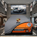 PORSCHE 911 TYPE 930 Custom Fit Indoor Car Cover Soft Stretch Black Gray Blue Red Dust Protection Garage Cover Laser Cut + Bag