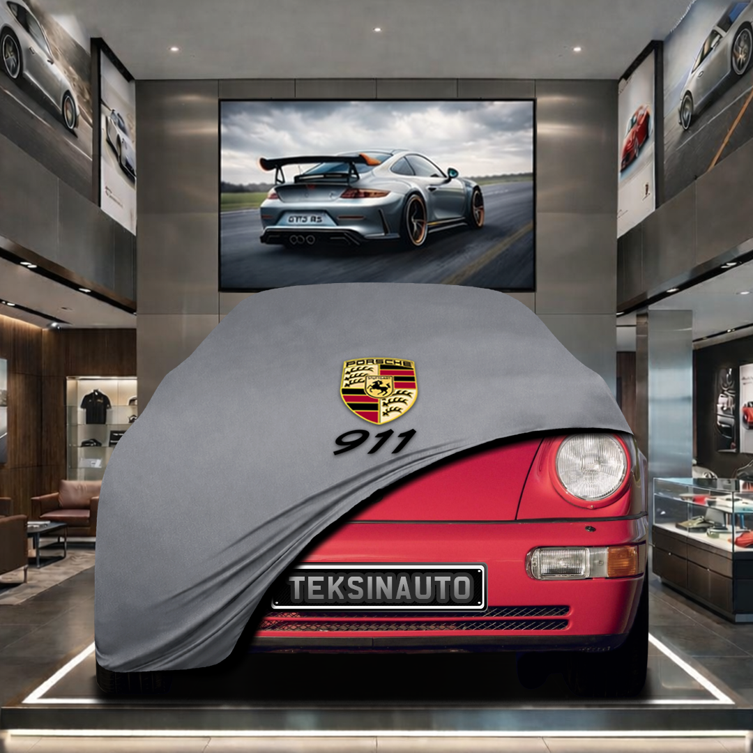 PORSCHE 911 964 1989-1993 Custom Fit Indoor Car Cover Soft Stretch Black Gray Blue Red Dust Protection Garage Cover Laser Cut + Bag