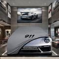 PORSCHE 911 992 2024- Custom Fit Indoor Car Cover Soft Stretch Black Gray Blue Red Dust Protection Garage Cover Laser Cut + Bag