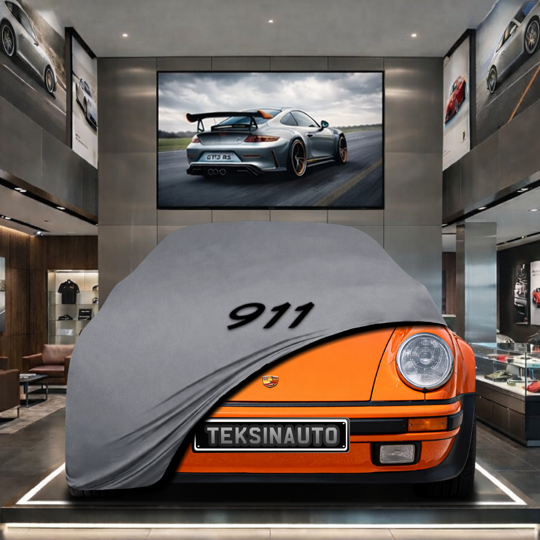 PORSCHE 911 TYPE 930 Custom Fit Indoor Car Cover Soft Stretch Black Gray Blue Red Dust Protection Garage Cover Laser Cut + Bag