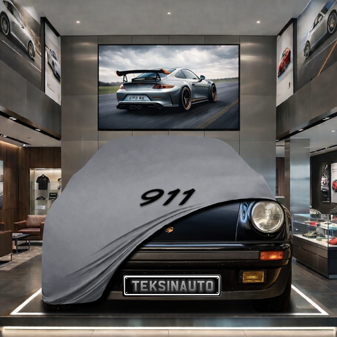 PORSCHE 911 CABRİOLET (G) 1982-1989 Custom Fit Indoor Car Cover Soft Stretch Black Gray Blue Red Dust Protection Garage Cover Laser Cut + Bag