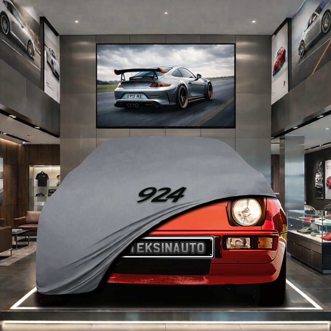 PORSCHE 924 1976-1988 Custom Fit Indoor Car Cover Soft Stretch Black Gray Blue Red Dust Protection Garage Cover Laser Cut + Bag