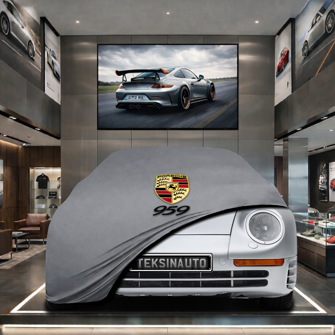 PORSCHE 959 1987-1988 Custom Fit Indoor Car Cover Soft Stretch Black Gray Blue Red Dust Protection Garage Cover Laser Cut + Bag