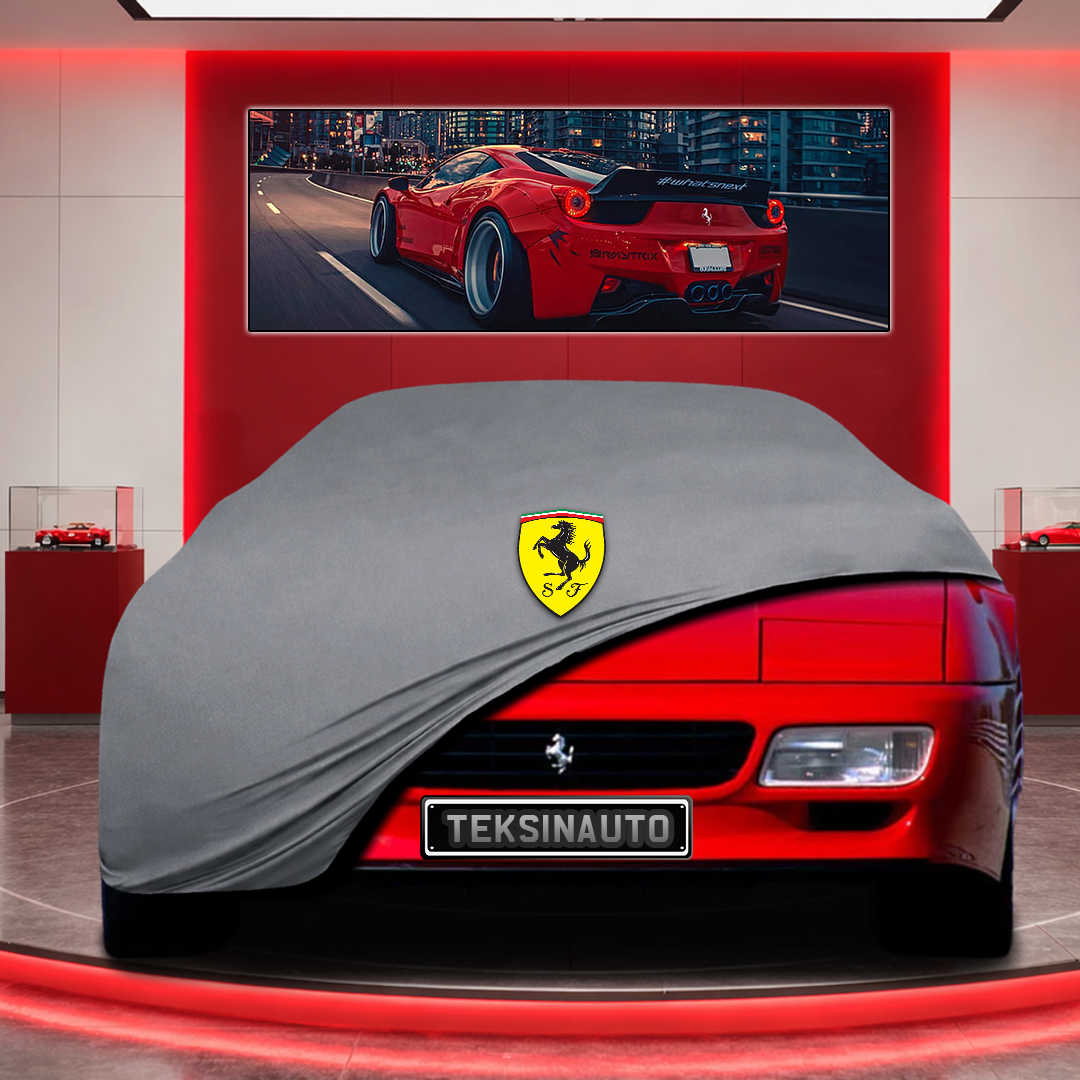 Ferrari 512 Custom Fit Indoor Car Cover Soft Stretch Black Gray Blue Red Dust Protection Garage Cover Laser Cut + Bag