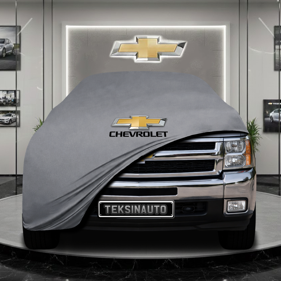 CHEVROLET SILVERADO 2 (2007-2014) Custom Fit Indoor Car Cover Soft Stretch Black Gray Blue Red Dust Protection Garage Cover Laser Cut + Bag