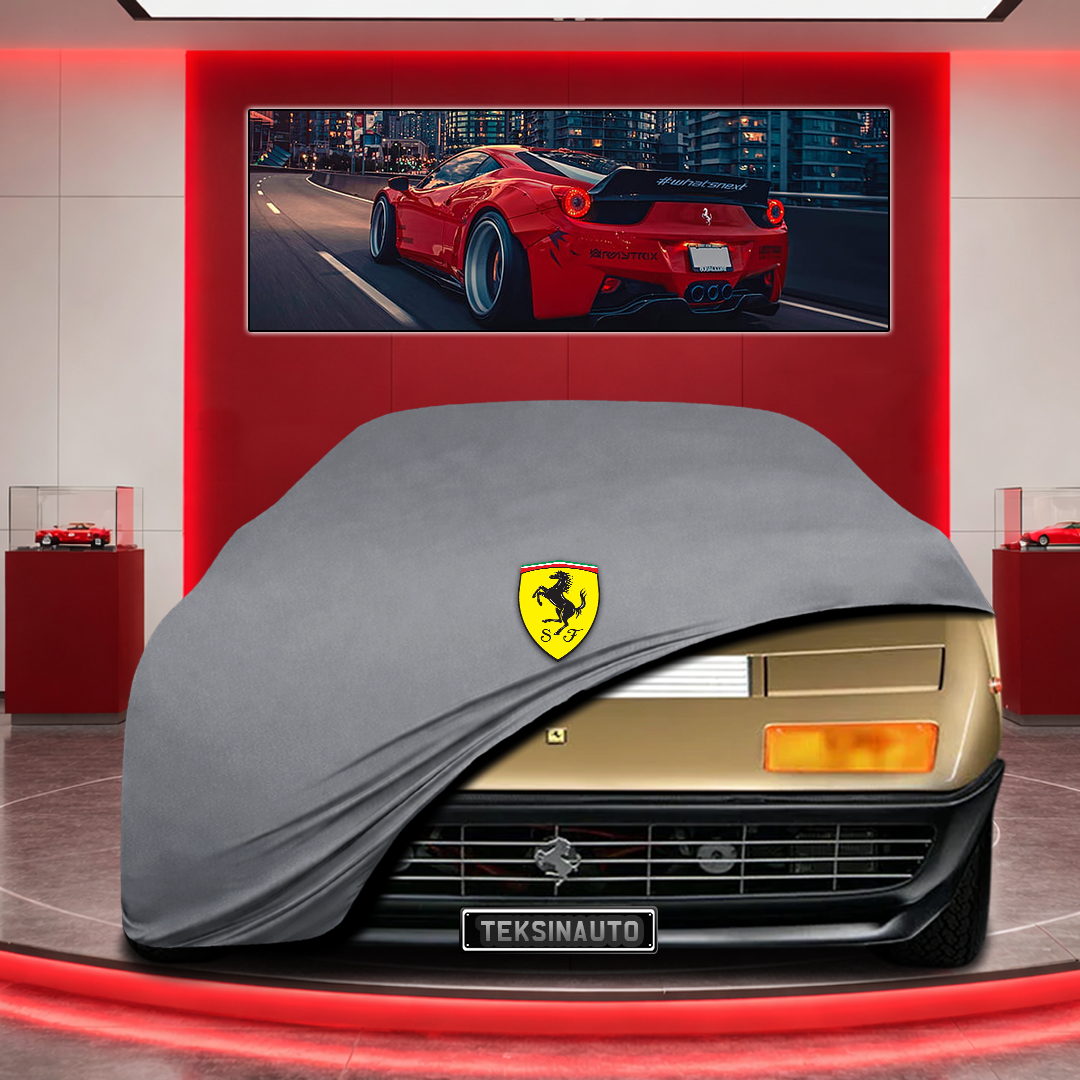 Ferrari BB Custom Fit Indoor Car Cover Soft Stretch Black Gray Blue Red Dust Protection Garage Cover Laser Cut + Bag