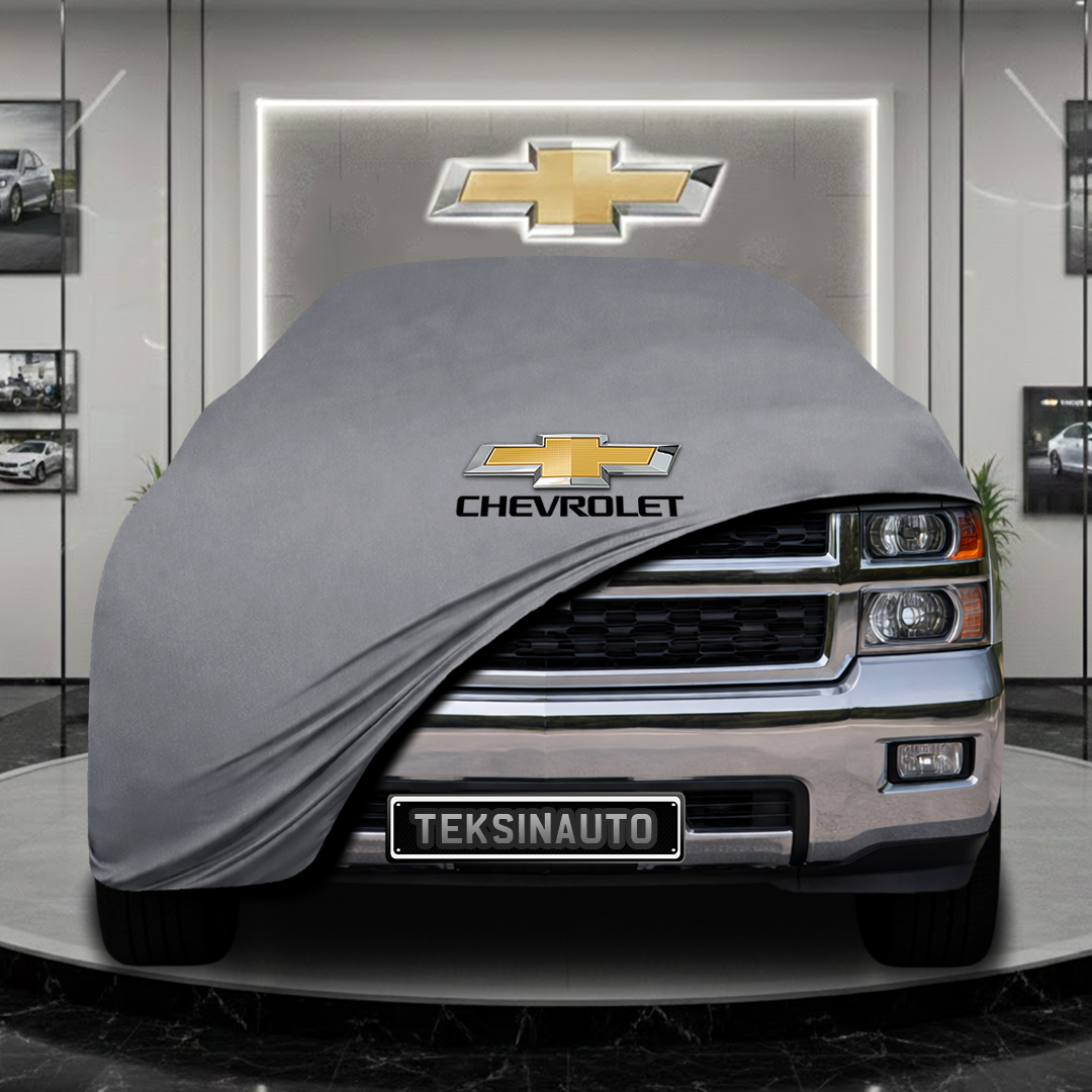 CHEVROLET SİLVERADO 3 REGULAR CAB 1500 (2013-2016) Custom Fit Indoor Car Cover Soft Stretch Black Gray Blue Red Dust Protection Garage Cover Laser Cut + Bag (Kopya)