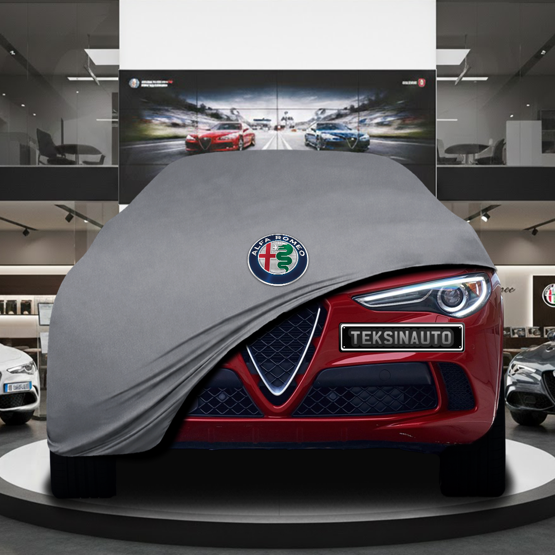 Alfa Romeo Stelvio SUV (2016) Custom Fit Indoor Car Cover Soft Stretch Black Gray Blue Red Dust Protection Garage Cover Laser Cut + Bag
