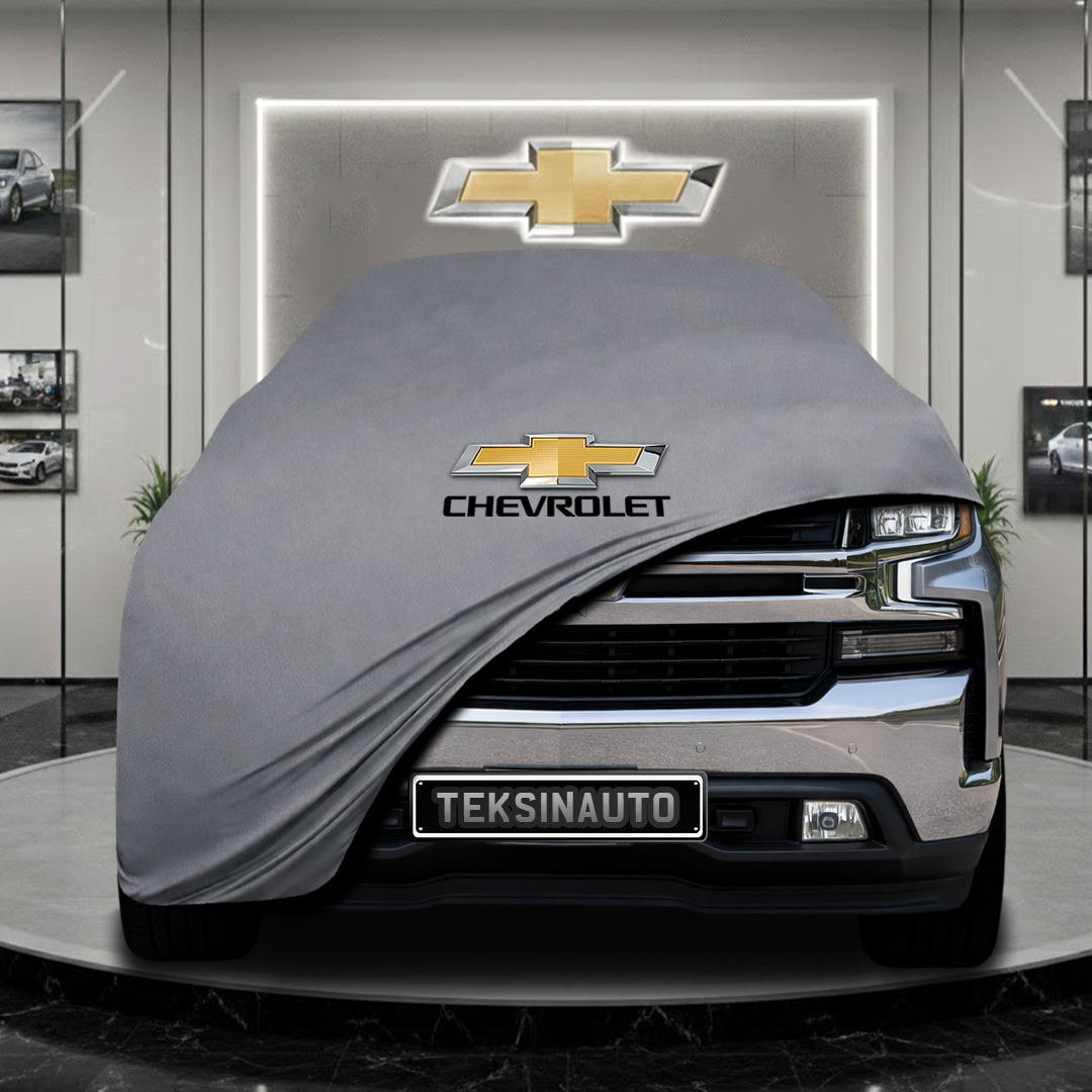 CHEVROLET SİLVERADO 4 1500 DOUBLE CAB (2018-) Custom Fit Indoor Car Cover Soft Stretch Black Gray Blue Red Dust Protection Garage Cover Laser Cut + Bag