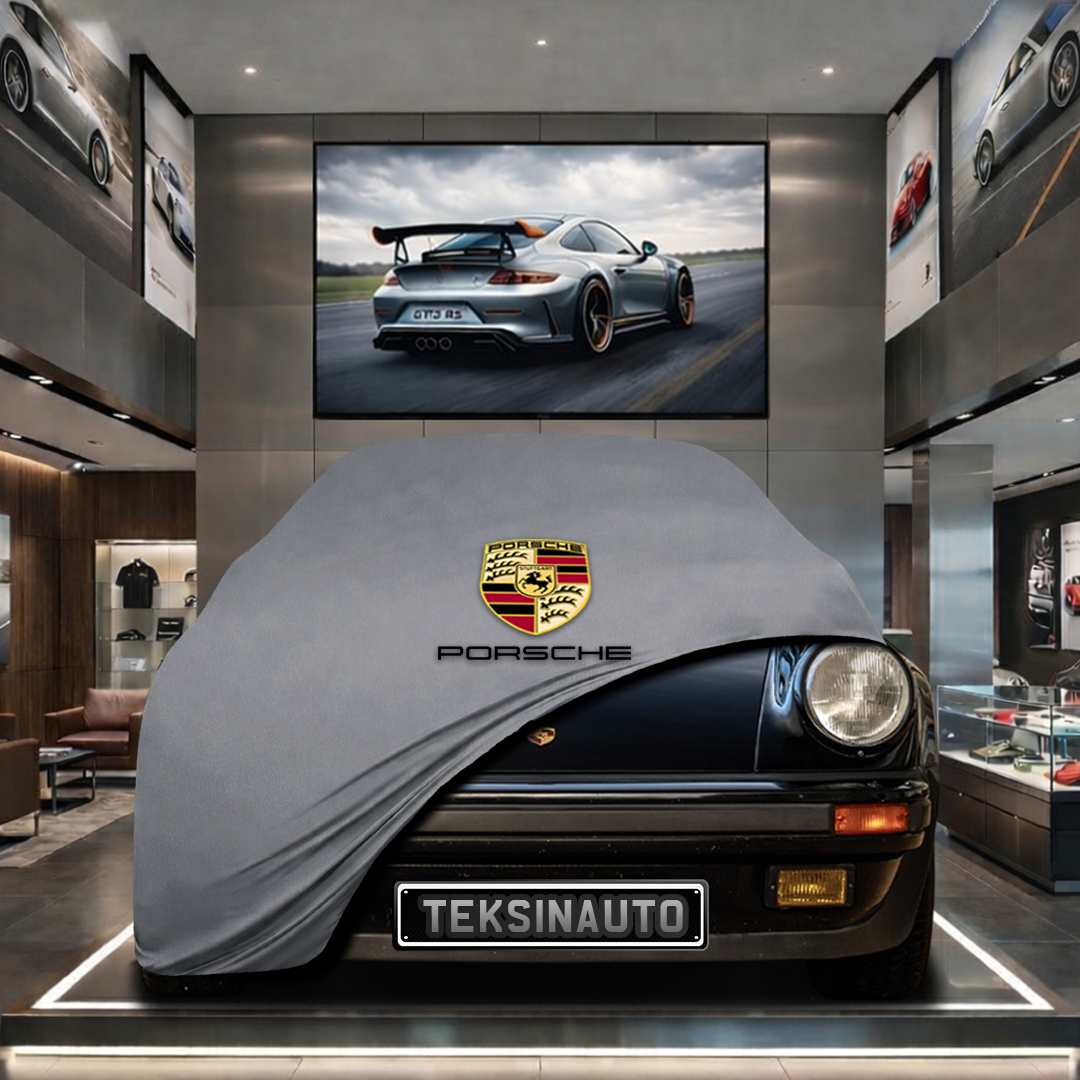 PORSCHE 911 CABRİOLET TYPE 930 87-89Custom Fit Indoor Car Cover Soft Stretch Black Gray Blue Red Dust Protection Garage Cover Laser Cut + Bag