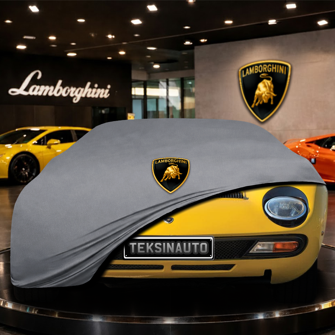 Lamborghini Miura (1966-1969) Custom Fit Indoor Car Cover Soft Stretch Black Gray Blue Red Dust Protection Garage Cover Laser Cut + Bag