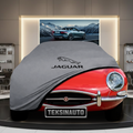 JAGUAR E-TYPE 1961-1975 Custom Fit Indoor Car Cover Soft Stretch Black Gray Blue Red Dust Protection Garage Cover Laser Cut + Bag
