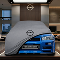 NİSSAN R34 Custom Fit Indoor Car Cover Soft Stretch Black Gray Blue Red Dust Protection Garage Cover Laser Cut + Bag
