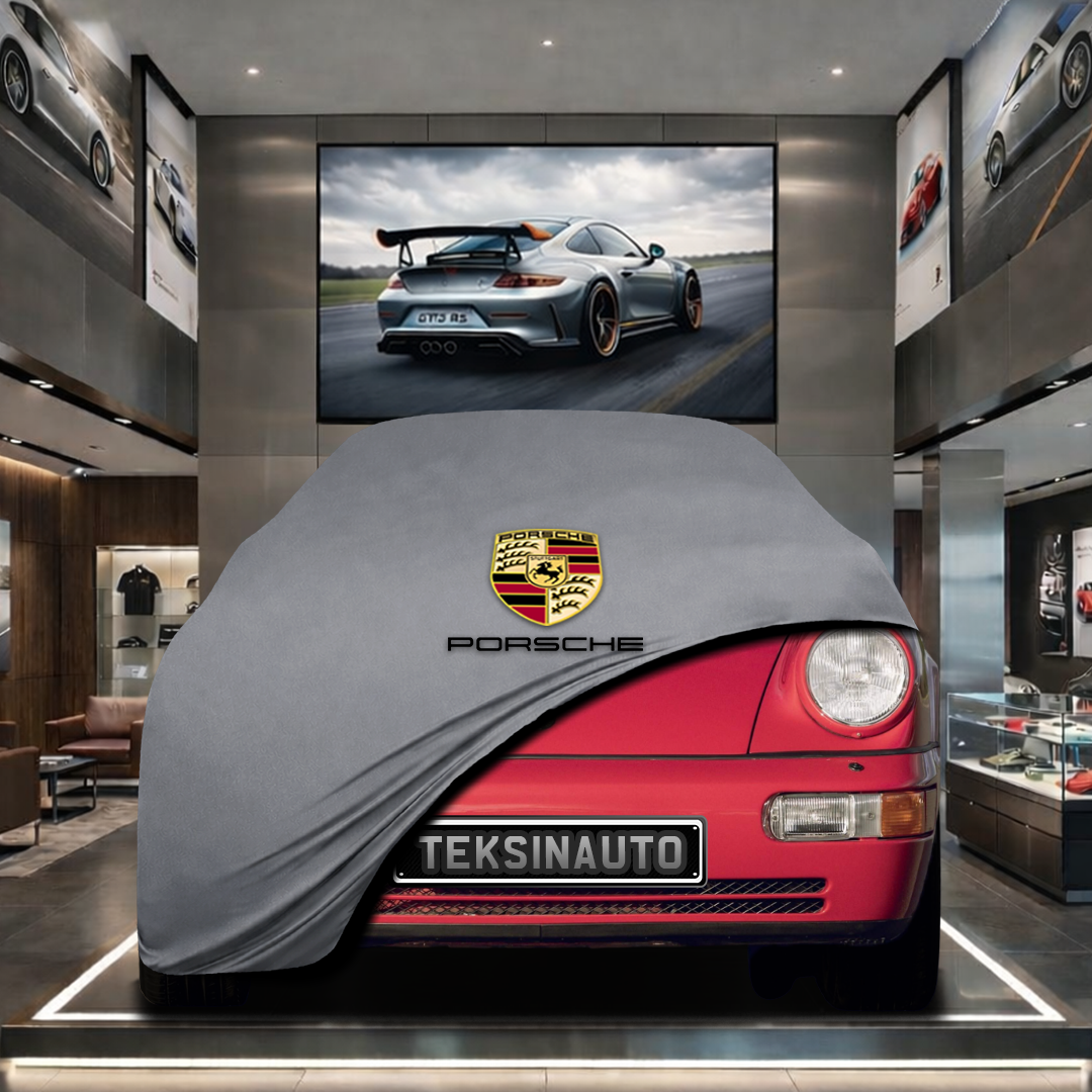 PORSCHE 911 964 1989-1993 Custom Fit Indoor Car Cover Soft Stretch Black Gray Blue Red Dust Protection Garage Cover Laser Cut + Bag