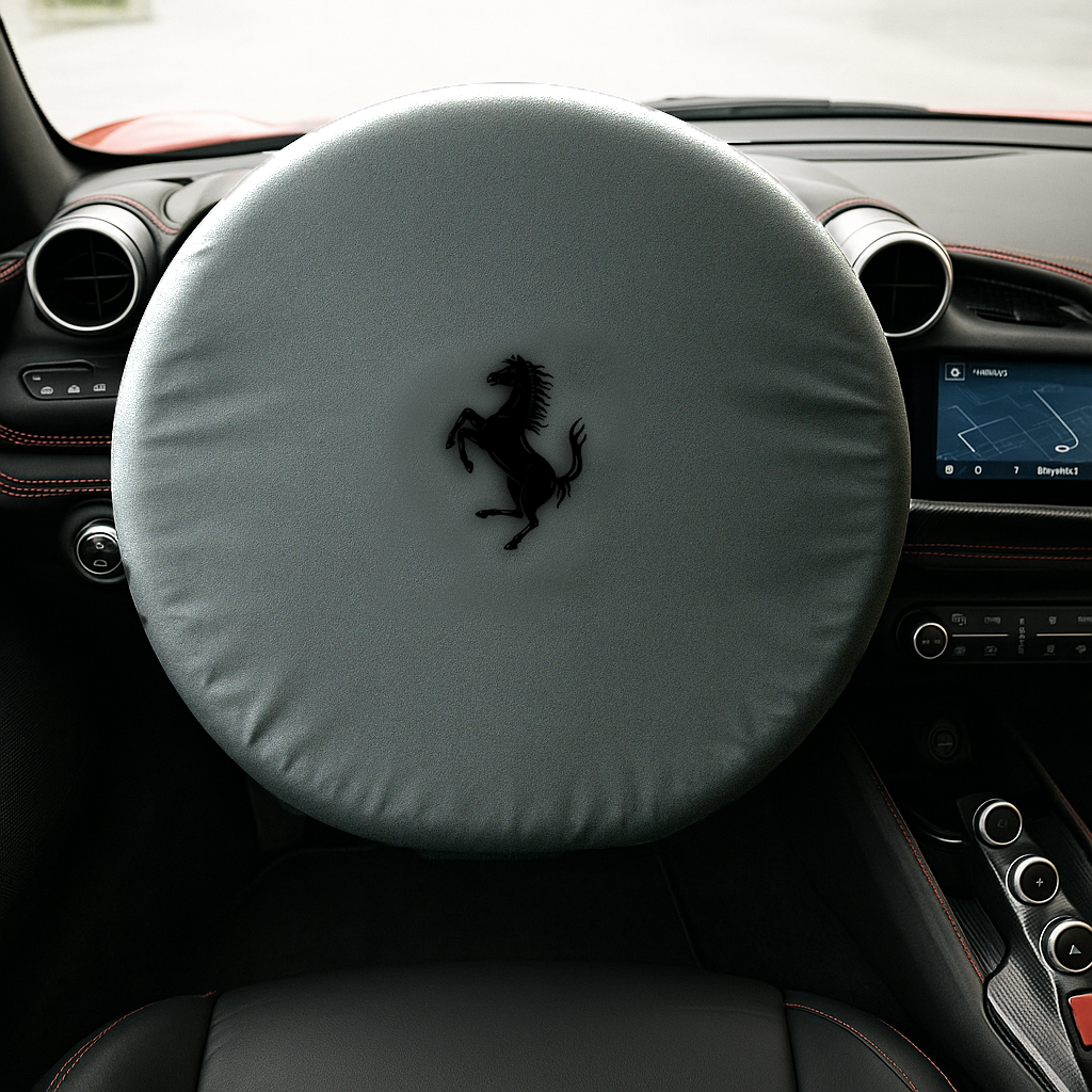 Steering Wheel Cover Soft Elastic Premium Fabric For all Ferrari Model