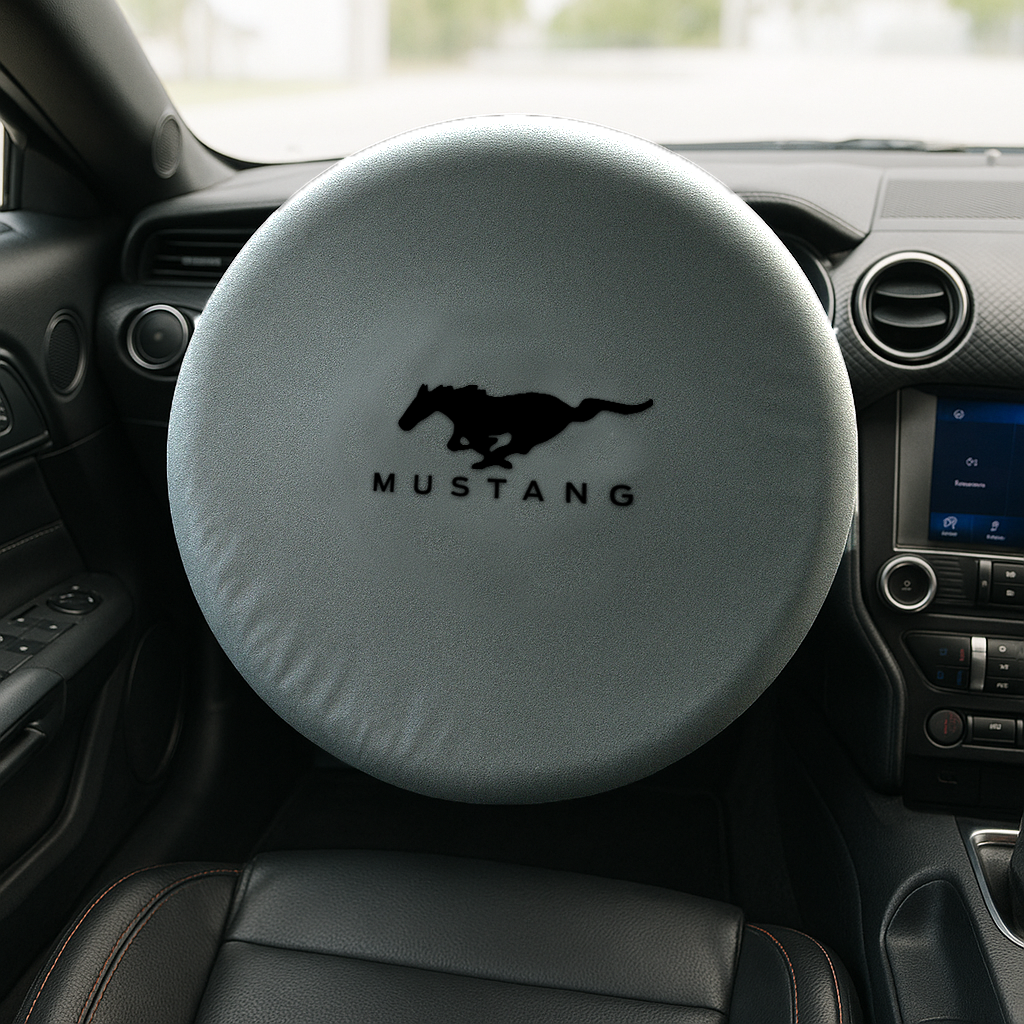Steering Wheel Cover Soft Elastic Premium Fabric For all Mustang Model