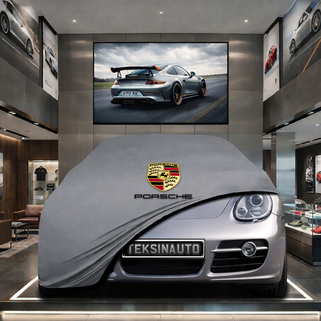 Porsche Cayman 987C (2005-2012) Custom Fit Indoor Car Cover Soft Stretch Black Gray Blue Red Dust Protection Garage Cover Laser Cut + Bag