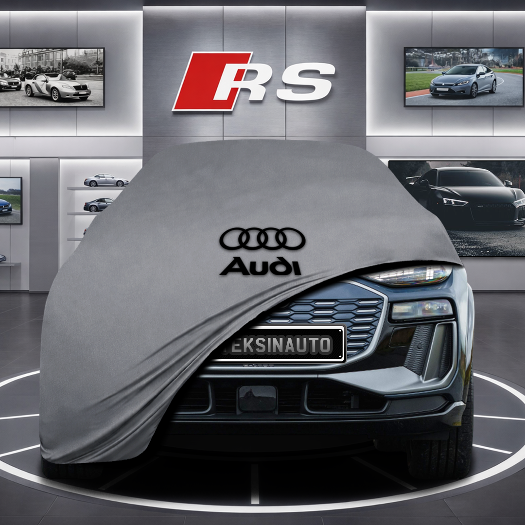 AUDİ Q6 GF E-TRON Custom Fit Indoor Car Cover Soft Stretch Black Gray Blue Red Dust Protection Garage Cover Laser Cut + Bag