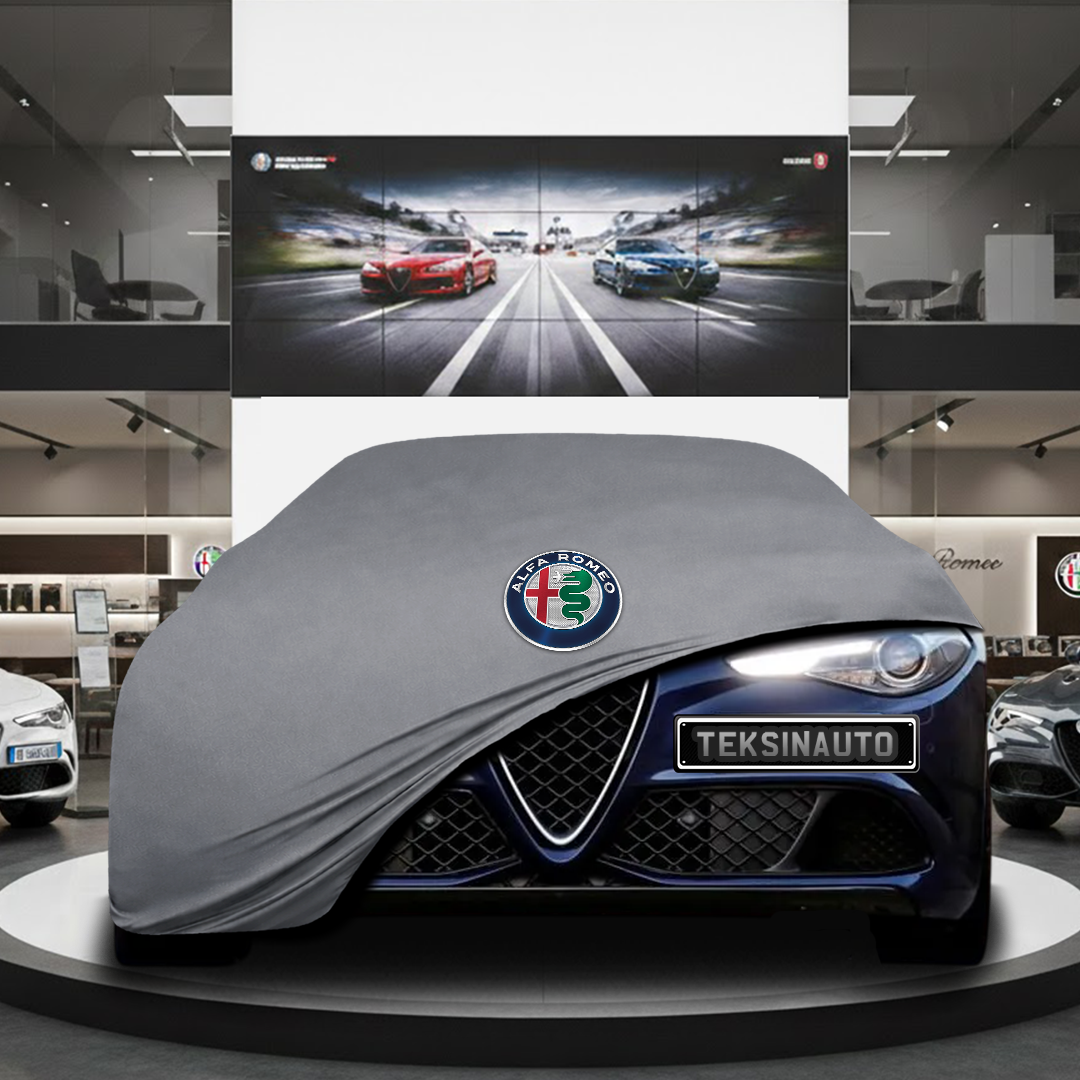 Alfa Romeo Giulia Sedan (2016-) Custom Fit Indoor Car Cover Soft Stretch Black Gray Blue Red Dust Protection Garage Cover Laser Cut + Bag