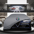 Alfa Romeo Giulia Sedan (2016-) Custom Fit Indoor Car Cover Soft Stretch Black Gray Blue Red Dust Protection Garage Cover Laser Cut + Bag