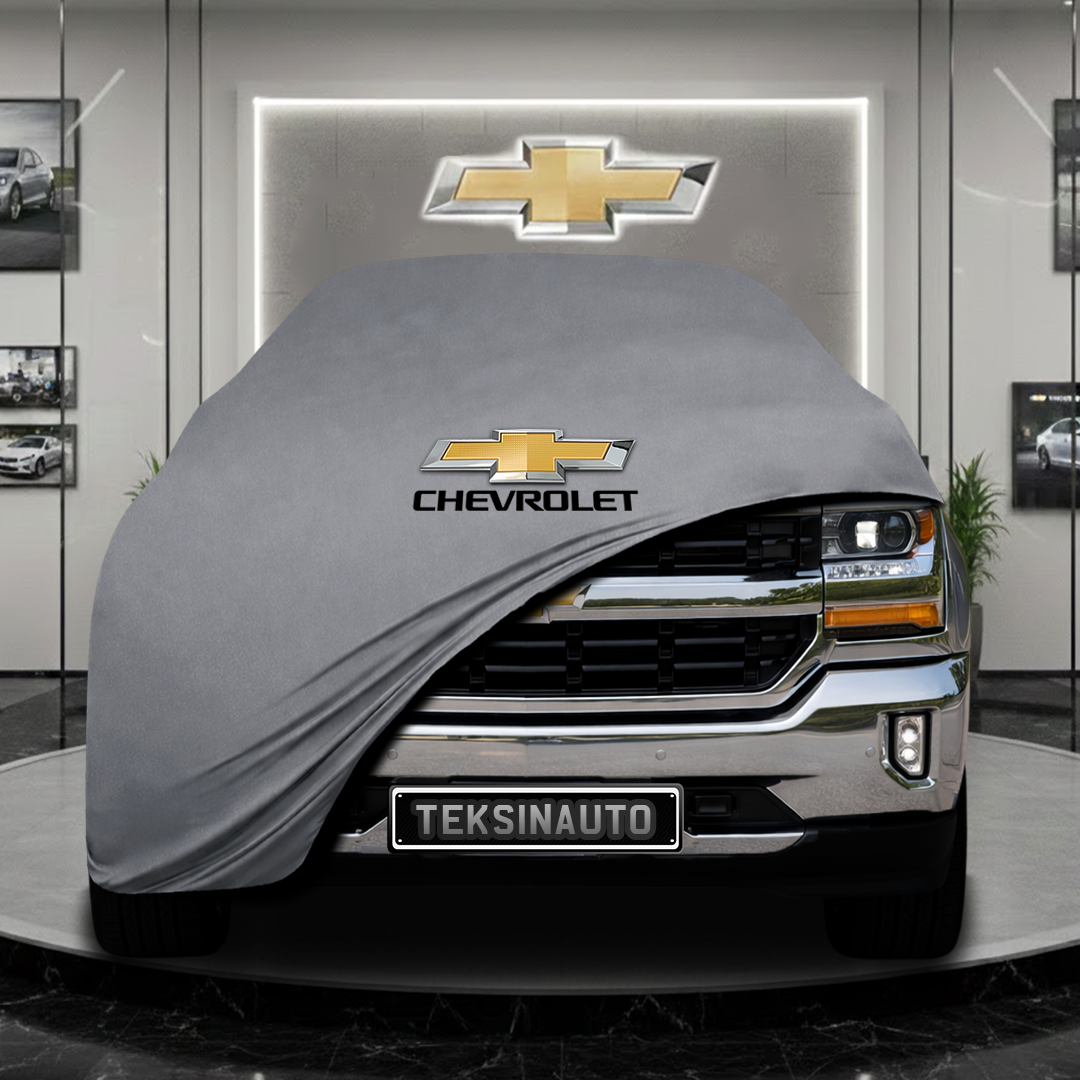 CHEVROLET SILVERADO 1500 CREW CAB Custom Fit Indoor Car Cover Soft Stretch Black Gray Blue Red Dust Protection Garage Cover Laser Cut + Bag