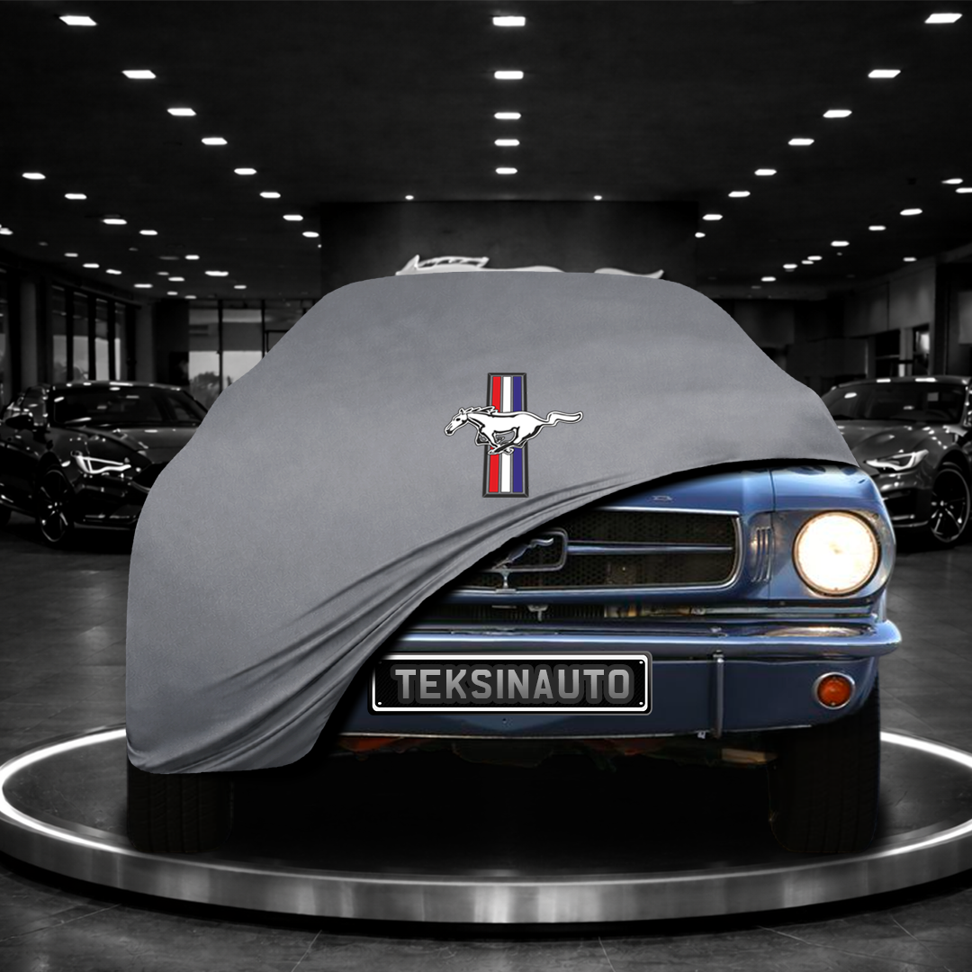 Ford Mustang 1 MY67 (1964-1973) Custom Fit Indoor Car Cover Soft Stretch Black Gray Blue Red Dust Protection Garage Cover Laser Cut + Bag