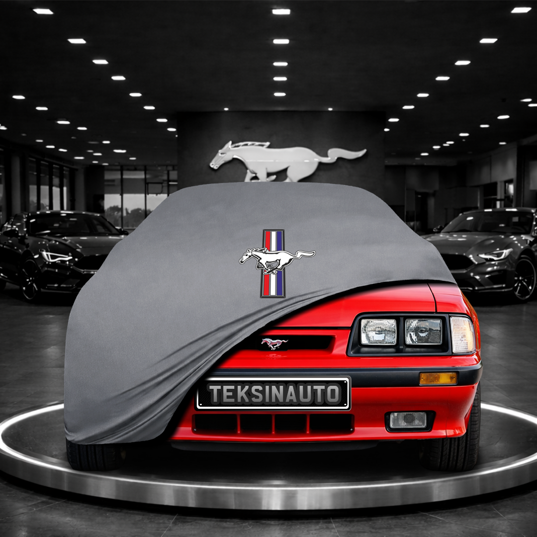 MUSTANG 3 1979-1993 Custom Fit Indoor Car Cover Soft Stretch Black Gray Blue Red Dust Protection Garage Cover Laser Cut + Bag