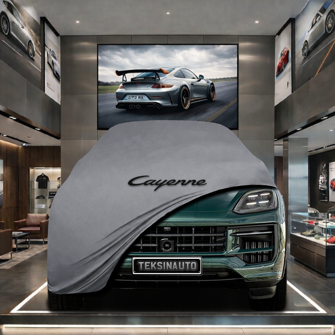 PORSCHE CAYENNE 3 2023- Custom Fit Indoor Car Cover Soft Stretch Black Gray Blue Red Dust Protection Garage Cover Laser Cut + Bag