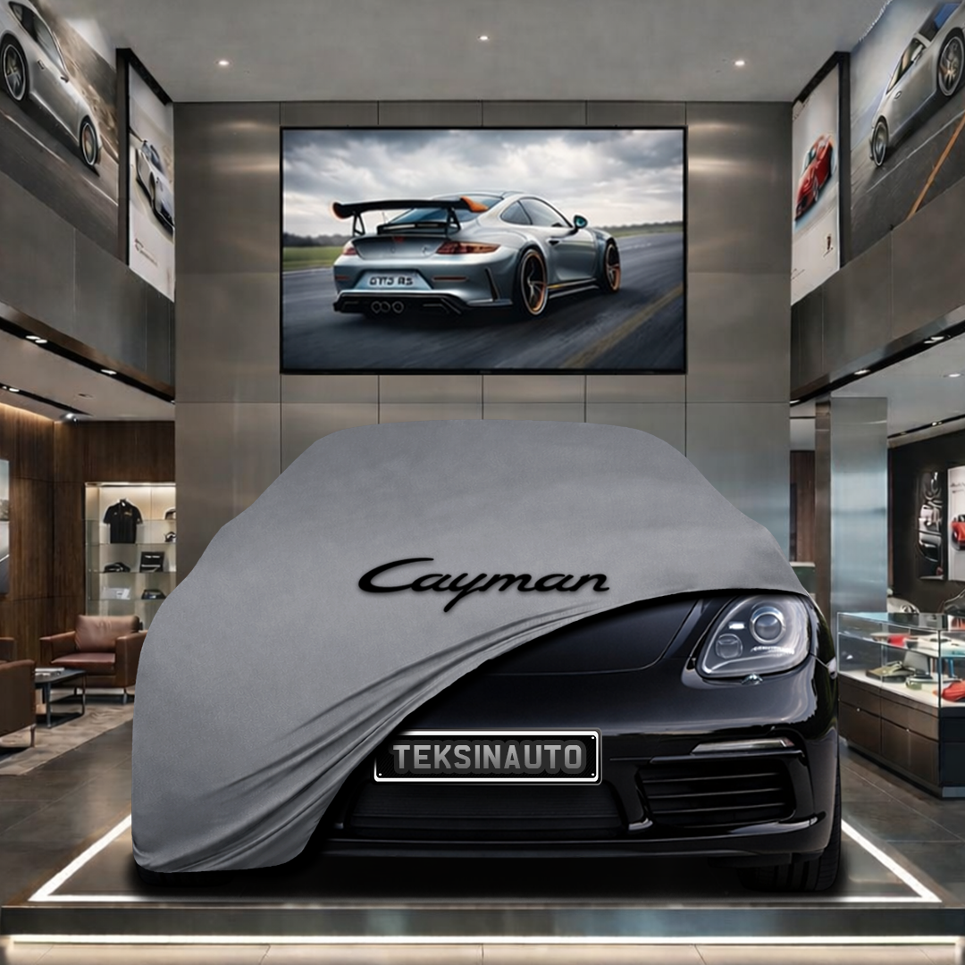 PORSCHE CAYMAN 718 982 2017- Custom Fit Indoor Car Cover Soft Stretch Black Gray Blue Red Dust Protection Garage Cover Laser Cut + Bag