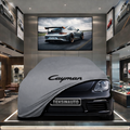 PORSCHE CAYMAN 718 982 2017- Custom Fit Indoor Car Cover Soft Stretch Black Gray Blue Red Dust Protection Garage Cover Laser Cut + Bag