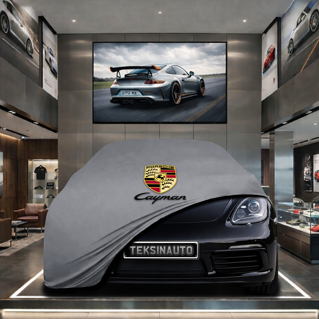 PORSCHE CAYMAN 718 982 2017- Custom Fit Indoor Car Cover Soft Stretch Black Gray Blue Red Dust Protection Garage Cover Laser Cut + Bag