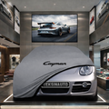 Porsche Cayman 987C (2005-2012) Custom Fit Indoor Car Cover Soft Stretch Black Gray Blue Red Dust Protection Garage Cover Laser Cut + Bag