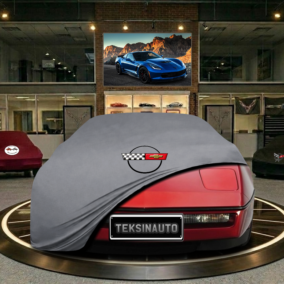Corvette C4 Custom Fit Indoor Car Cover Soft Stretch Black Gray Blue Red Dust Protection Garage Cover Laser Cut + Bag