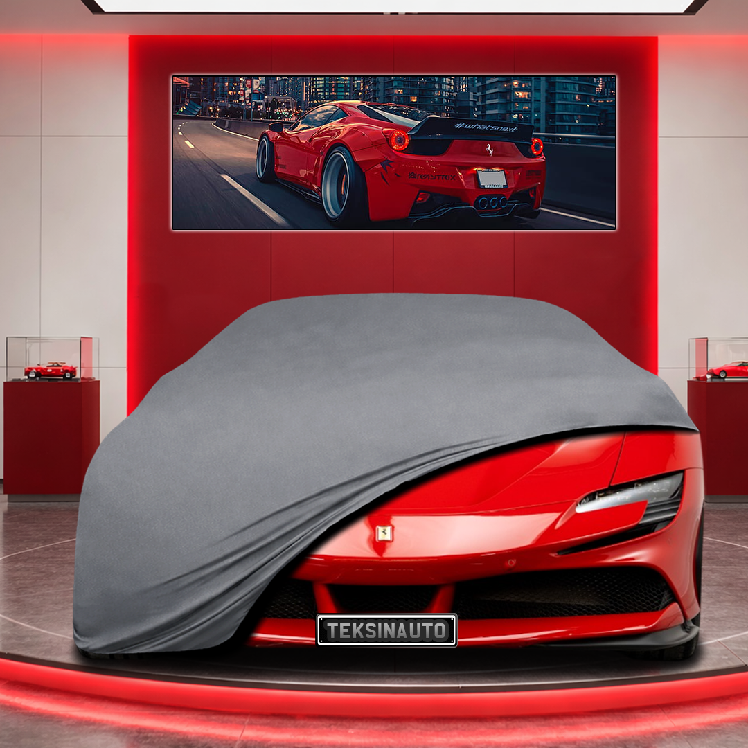Ferrari SF90 Custom Fit Indoor Car Cover Soft Stretch Black Gray Blue Red Dust Protection Garage Cover Laser Cut + Bag