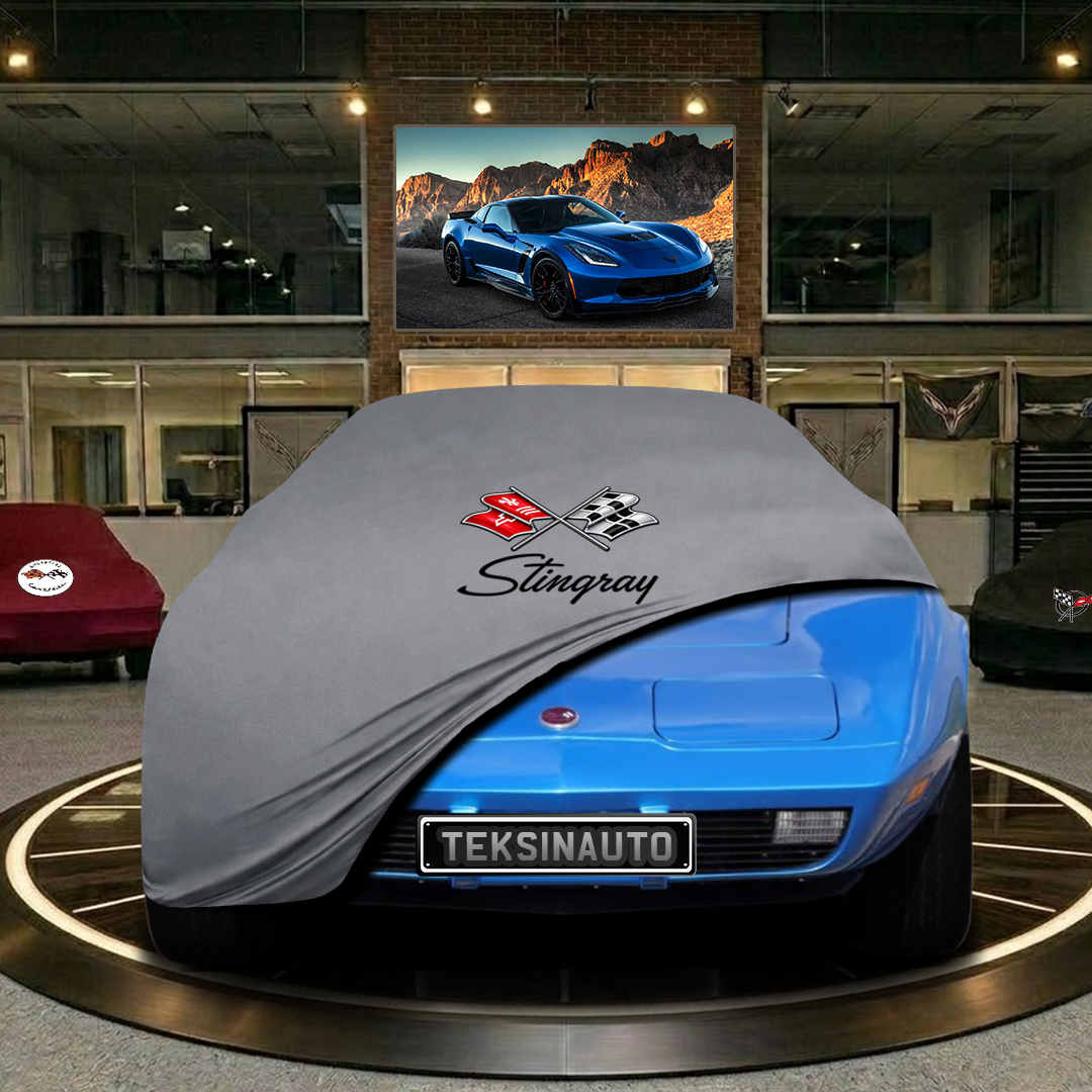 Corvette C3 Custom Fit Indoor Car Cover Soft Stretch Black Gray Blue Red Dust Protection Garage Cover Laser Cut + Bag