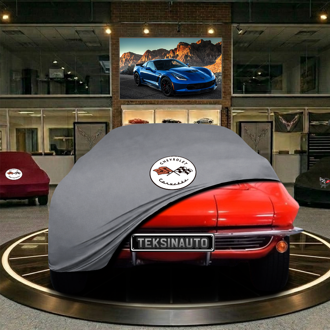 Corvette C2 Custom Fit Indoor Car Cover Soft Stretch Black Gray Blue Red Dust Protection Garage Cover Laser Cut + Bag