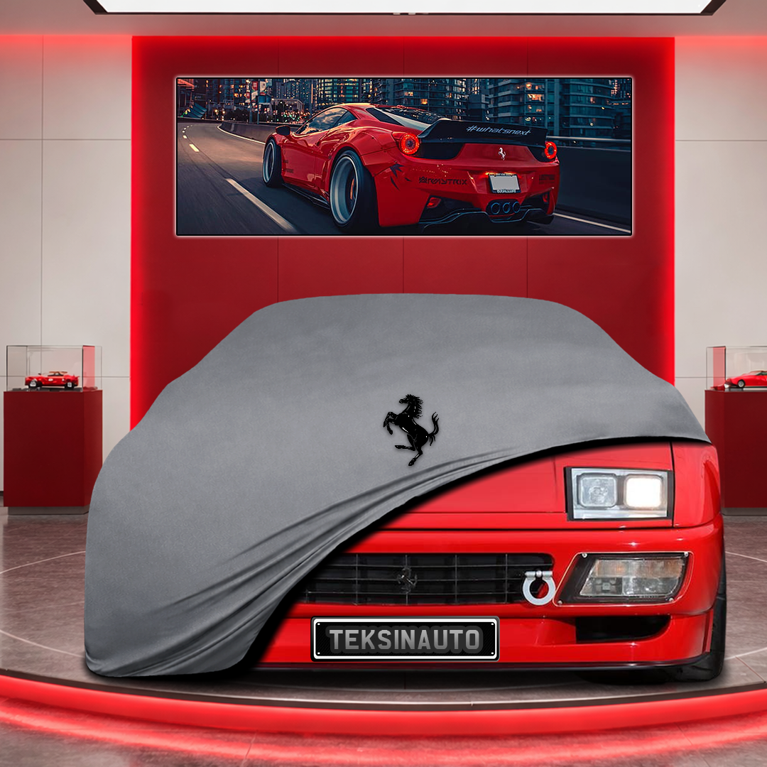 Ferrari 348 Custom Fit Indoor Car Cover Soft Stretch Black Gray Blue Red Dust Protection Garage Cover Laser Cut + Bag
