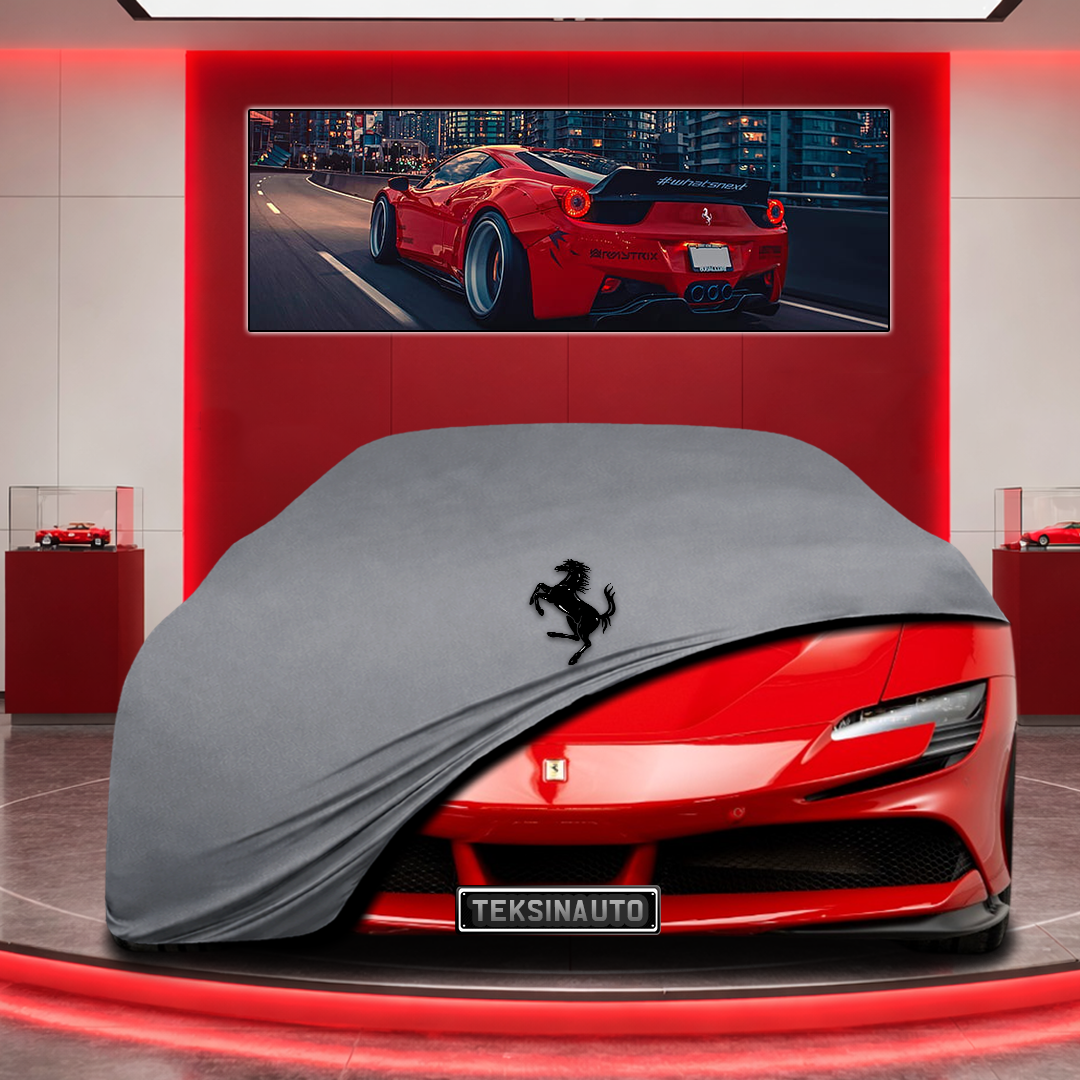Ferrari SF90 Custom Fit Indoor Car Cover Soft Stretch Black Gray Blue Red Dust Protection Garage Cover Laser Cut + Bag
