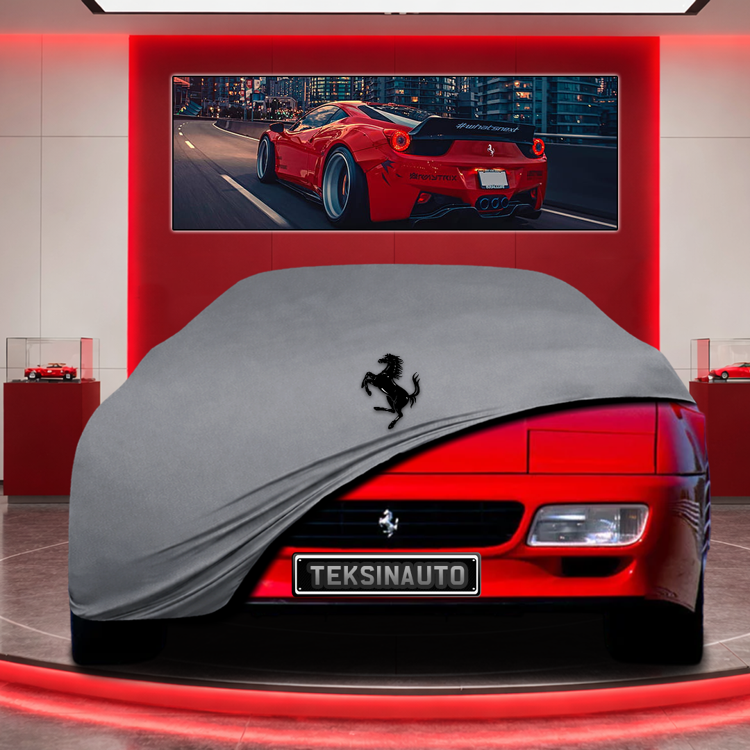 Ferrari 512 Custom Fit Indoor Car Cover Soft Stretch Black Gray Blue Red Dust Protection Garage Cover Laser Cut + Bag